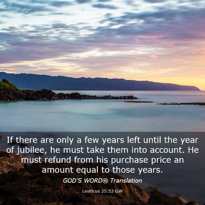 Picture 03 - Leviticus 25:52 GW - If there are only a few years left until the year - Bible Verse Picture