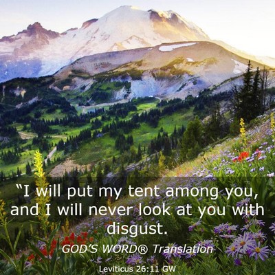 Picture 03 - Leviticus 26:11 GW - “I will put my tent among you, and I will never - Bible Verse Picture