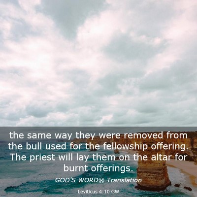 Picture 03 - Leviticus 4:10 GW - the same way they were removed from the bull used - Bible Verse Picture