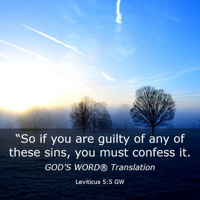 Picture 03 - Leviticus 5:5 GW - “So if you are guilty of any of these sins, you - Bible Verse Picture