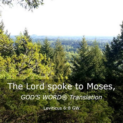 Picture 03 - Leviticus 6:8 GW - The Lord spoke to - Bible Verse Picture