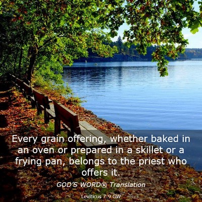 Picture 03 - Leviticus 7:9 GW - Every grain offering, whether baked in an oven or - Bible Verse Picture