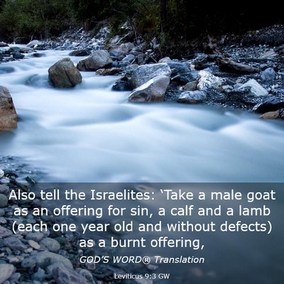Picture 03 - Leviticus 9:3 GW - Also tell the Israelites: ‘Take a male goat as - Bible Verse Picture