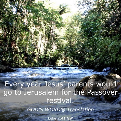 Picture 03 - Luke 2:41 GW - Every year Jesus’ parents would go to Jerusalem - Bible Verse Picture