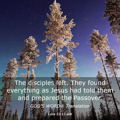 Picture 03 - Luke 22:13 GW - The disciples left. They found everything as - Bible Verse Picture