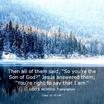 Picture 03 - Luke 22:70 GW - Then all of them said, “So you’re the Son of - Bible Verse Picture