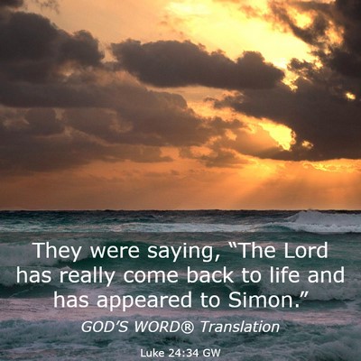 Picture 03 - Luke 24:34 GW - They were saying, “The Lord has really come - Bible Verse Picture