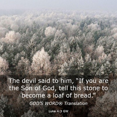 Picture 03 - Luke 4:3 GW - The devil said to him, “If you are the Son of - Bible Verse Picture