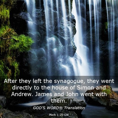 Picture 03 - Mark 1:29 GW - After they left the synagogue, they went directly - Bible Verse Picture