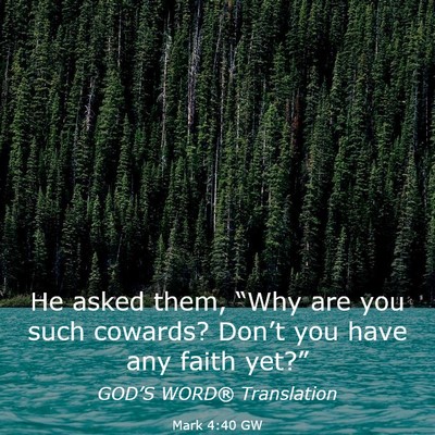 Picture 03 - Mark 4:40 GW - He asked them, “Why are you such cowards? - Bible Verse Picture