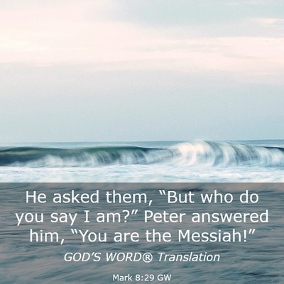 Picture 03 - Mark 8:29 GW - He asked them, “But who do you say I am?” - Bible Verse Picture