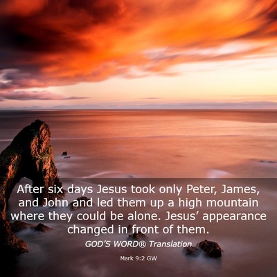 Picture 03 - Mark 9:2 GW - After six days Jesus took only Peter, James, and - Bible Verse Picture