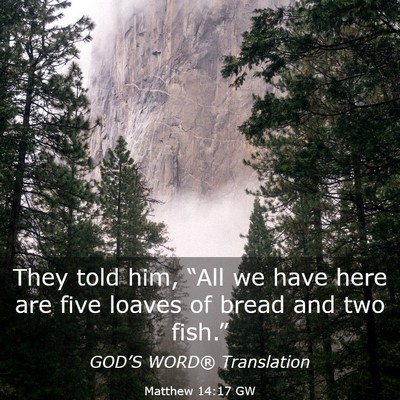 Picture 03 - Matthew 14:17 GW - They told him, “All we have here are five - Bible Verse Picture