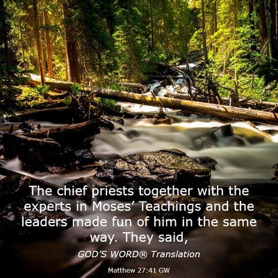 Picture 03 - Matthew 27:41 GW - The chief priests together with the experts in - Bible Verse Picture