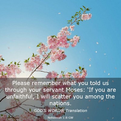 Picture 03 - Nehemiah 1:8 GW - Please remember what you told us through your - Bible Verse Picture