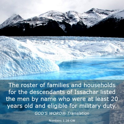 Picture 03 - Numbers 1:28 GW - The roster of families and households for the - Bible Verse Picture