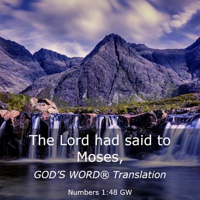 Picture 03 - Numbers 1:48 GW - The Lord had said to - Bible Verse Picture
