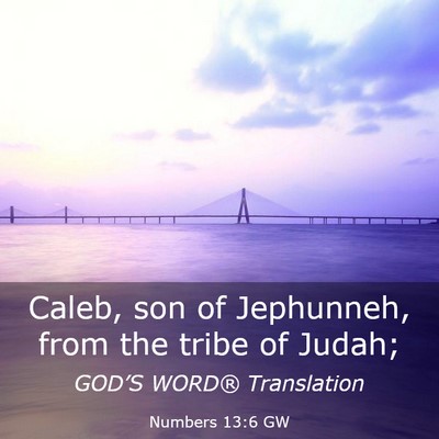 Picture 03 - Numbers 13:6 GW - Caleb, son of Jephunneh, from the tribe of - Bible Verse Picture