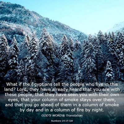 Picture 03 - Numbers 14:14 GW - What if the Egyptians tell the people who live in - Bible Verse Picture