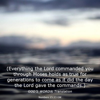 Picture 03 - Numbers 15:23 GW - (Everything the Lord commanded you through Moses - Bible Verse Picture