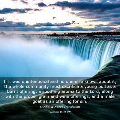 Picture 03 - Numbers 15:24 GW - If it was unintentional and no one else knows - Bible Verse Picture