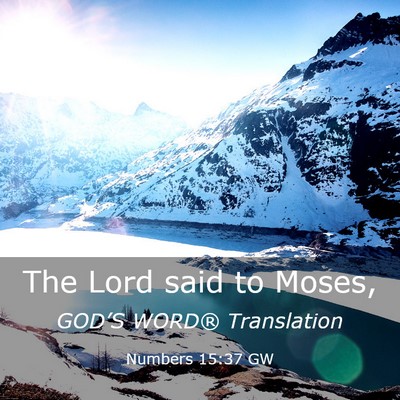 Picture 03 - Numbers 15:37 GW - The Lord said to - Bible Verse Picture