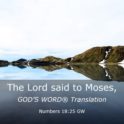 Picture 03 - Numbers 18:25 GW - The Lord said to - Bible Verse Picture