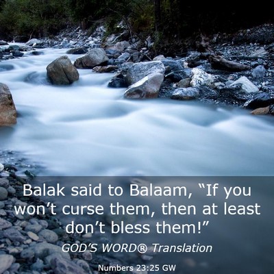 Picture 03 - Numbers 23:25 GW - Balak said to Balaam, “If you won’t curse - Bible Verse Picture
