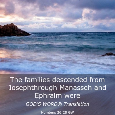 Picture 03 - Numbers 26:28 GW - The families descended from Josephthrough - Bible Verse Picture