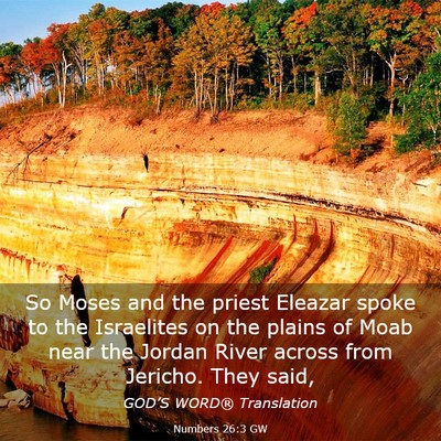 Picture 03 - Numbers 26:3 GW - So Moses and the priest Eleazar spoke to the - Bible Verse Picture