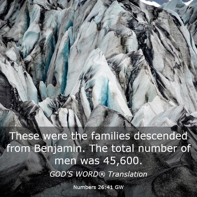 Picture 03 - Numbers 26:41 GW - These were the families descended from Benjamin. - Bible Verse Picture