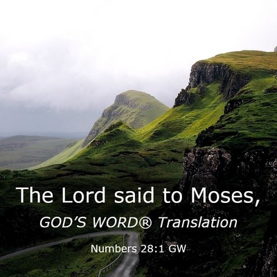 Picture 03 - Numbers 28:1 GW - The Lord said to - Bible Verse Picture
