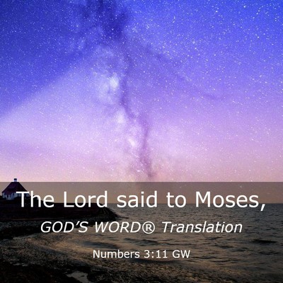 Picture 03 - Numbers 3:11 GW - The Lord said to - Bible Verse Picture