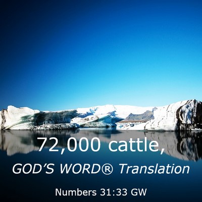 Picture 03 - Numbers 31:33 GW - 72,000 - Bible Verse Picture