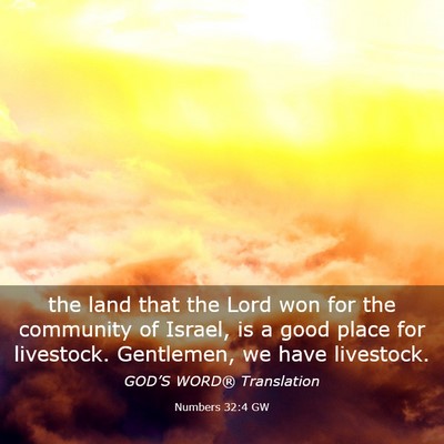 Picture 03 - Numbers 32:4 GW - the land that the Lord won for the community of - Bible Verse Picture