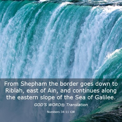Picture 03 - Numbers 34:11 GW - From Shepham the border goes down to Riblah, east - Bible Verse Picture