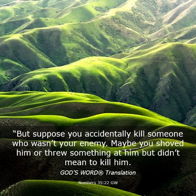 Picture 03 - Numbers 35:22 GW - “But suppose you accidentally kill someone who - Bible Verse Picture