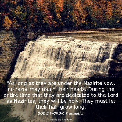 Picture 03 - Numbers 6:5 GW - “As long as they are under the Nazirite vow, no - Bible Verse Picture