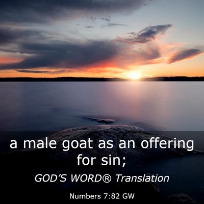 Picture 03 - Numbers 7:82 GW - a male goat as an offering for - Bible Verse Picture