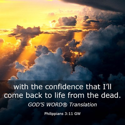 Picture 03 - Philippians 3:11 GW - with the confidence that I’ll come back to life - Bible Verse Picture