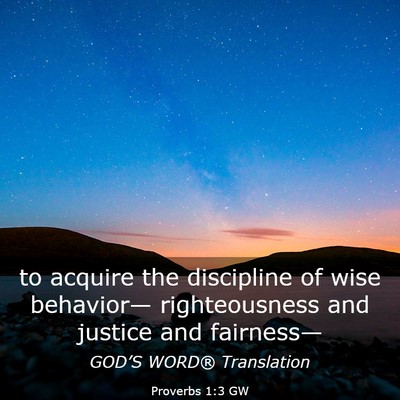 Picture 03 - Proverbs 1:3 GW - to acquire the discipline of wise behavior— - Bible Verse Picture