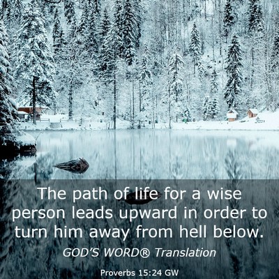 Picture 03 - Proverbs 15:24 GW - The path of life for a wise person leads upward - Bible Verse Picture