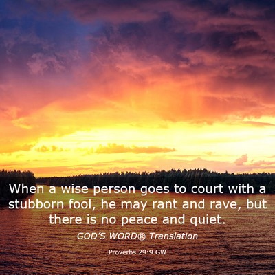 Picture 03 - Proverbs 29:9 GW - When a wise person goes to court with a stubborn - Bible Verse Picture