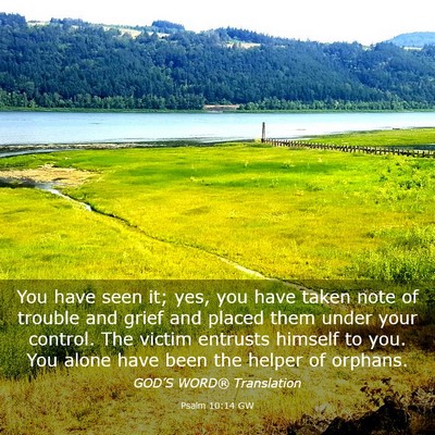 Picture 03 - Psalm 10:14 GW - You have seen it; yes, you have taken note of - Bible Verse Picture