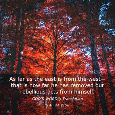 Picture 03 - Psalm 103:12 GW - As far as the east is from the west— that is - Bible Verse Picture