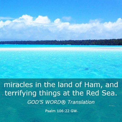 Picture 03 - Psalm 106:22 GW - miracles in the land of Ham, and terrifying - Bible Verse Picture