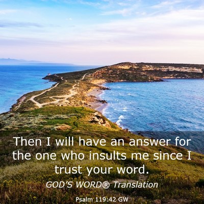Picture 03 - Psalm 119:42 GW - Then I will have an answer for the one who - Bible Verse Picture