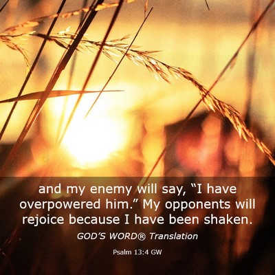 Picture 03 - Psalm 13:4 GW - and my enemy will say, “I have overpowered - Bible Verse Picture