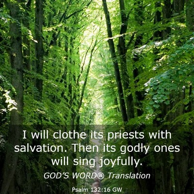 Picture 03 - Psalm 132:16 GW - I will clothe its priests with salvation. Then - Bible Verse Picture