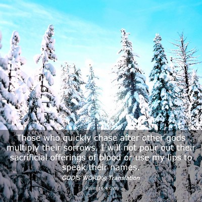 Picture 03 - Psalm 16:4 GW - Those who quickly chase after other gods multiply - Bible Verse Picture